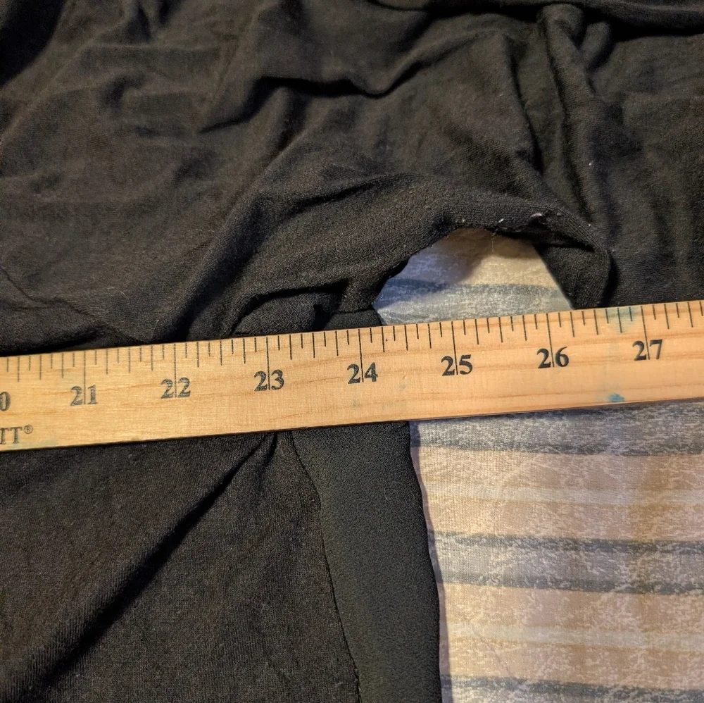 Michael Kors Women’s 3X Black Flowy Layered Top 3/4 Sleeve Tunic Plus Size - Picture 3 of 7